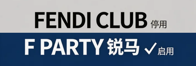 停用FENDI CLUB商标，启用“F PARTY 锐马”品牌的公告